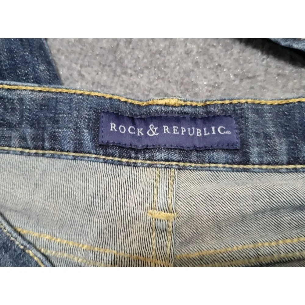 Rock & Republic Berlin Jeans‎ Womens 8 M Blue Denim Stretch Denim
